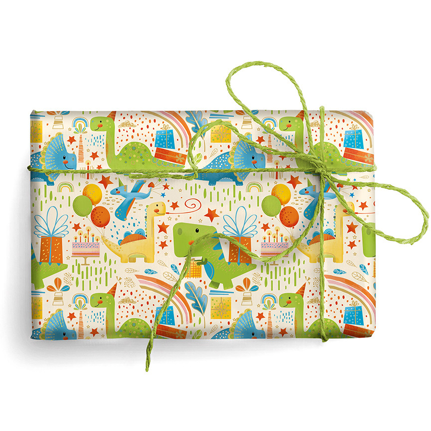 CARTA BS10 FG 70X100 9465 DINOSAURI PARTY CON ORO