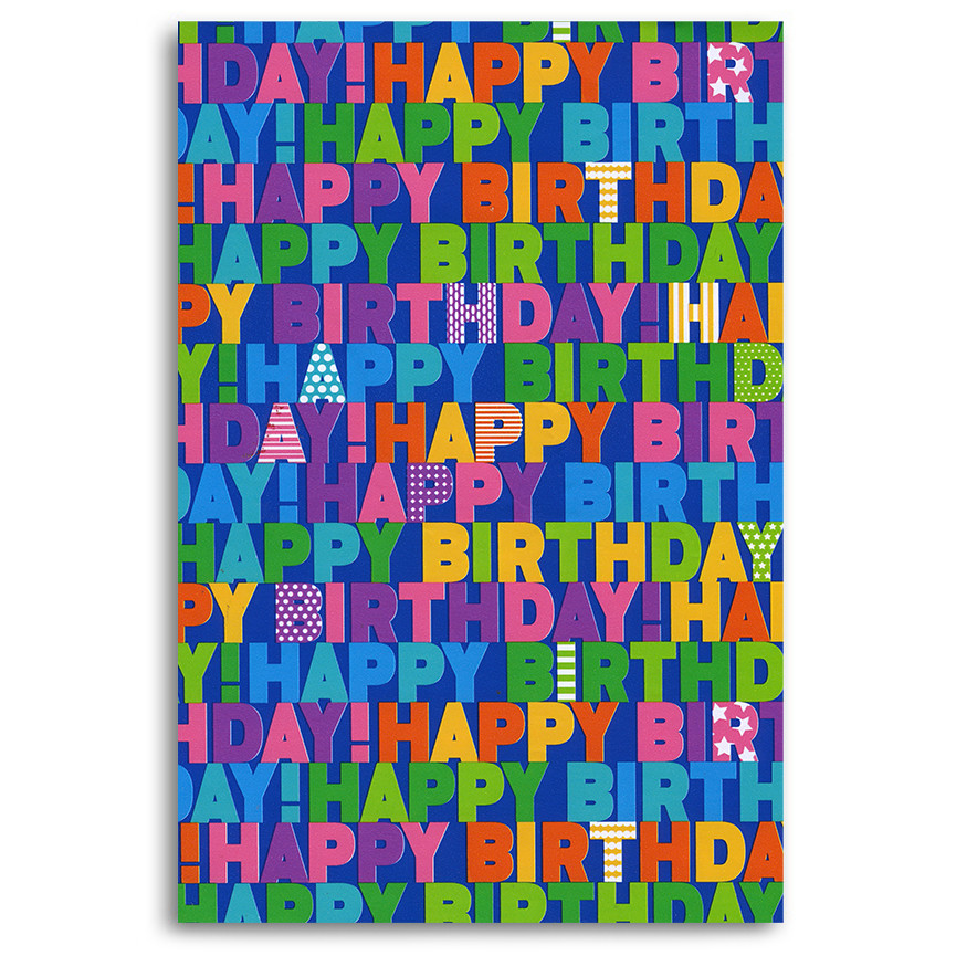 CARTA BS10 FG 70X100 HAPPY BIRTHDAY BLU 100H
