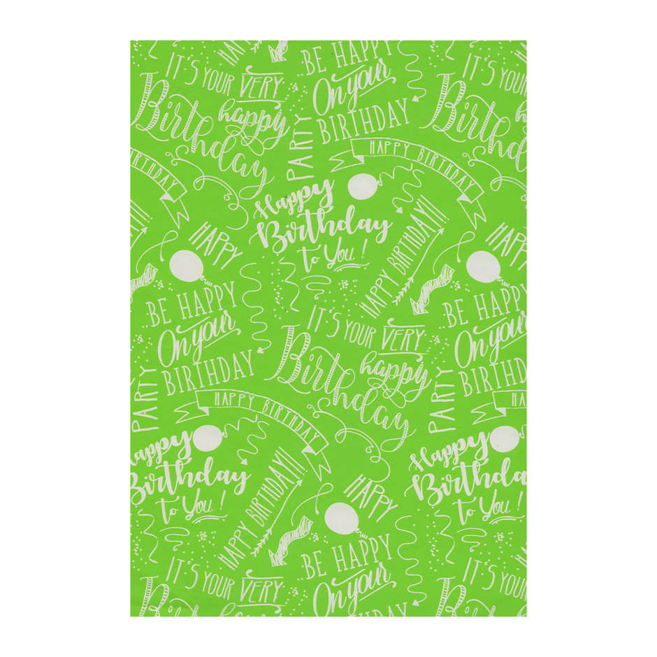 CARTA BS10 FG 70X100 HAPPY BIRTHDAY VERDE