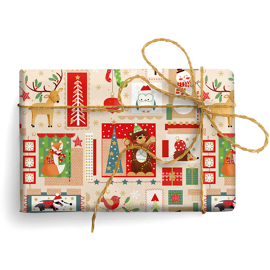CARTA BS10 FG 70X100 NATALE 9278 ANIMALI NATALIZI