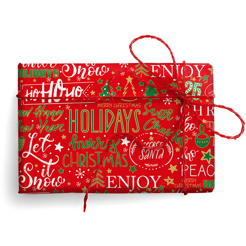 CARTA BS10 FG 70X100 NATALE 9289 SCRITTE CLASSICHE