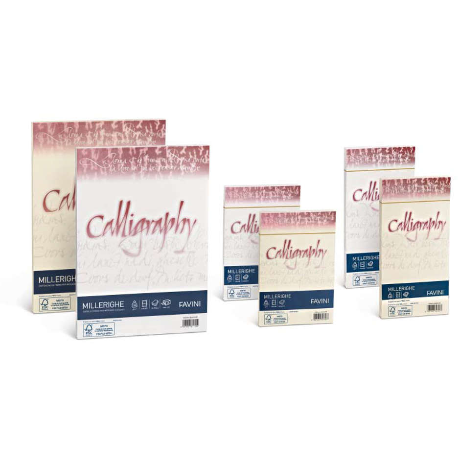 CARTA CALLIGRAFY MILL.100GR.50PZ.BI