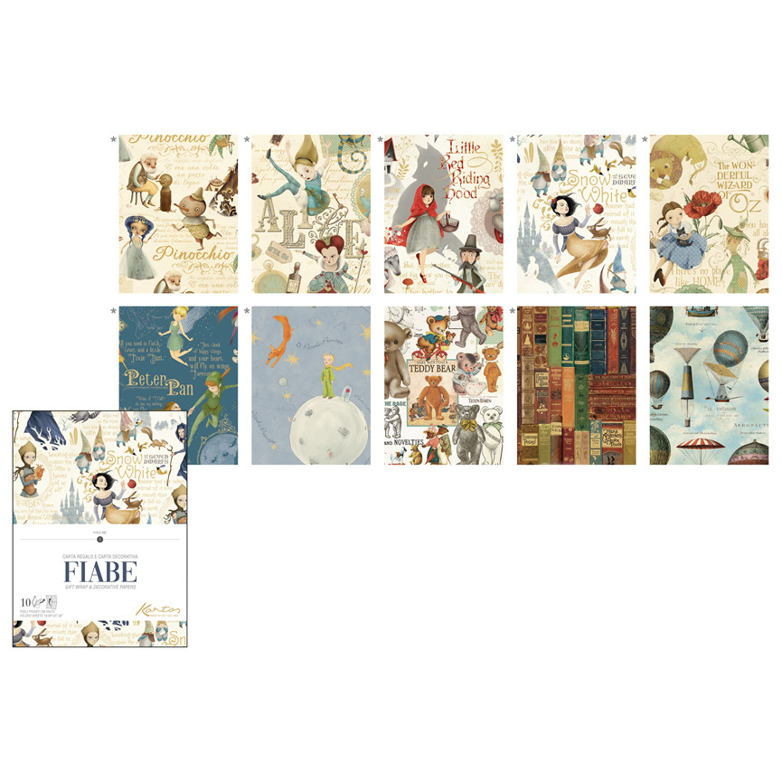 CARTA PLICO 10FG 50X70 PIEGATI ASS.FIABE 18524