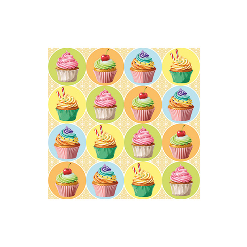 CARTA REGALO BUSTA 10 FG 70X100 BIMBI CUPCAKE