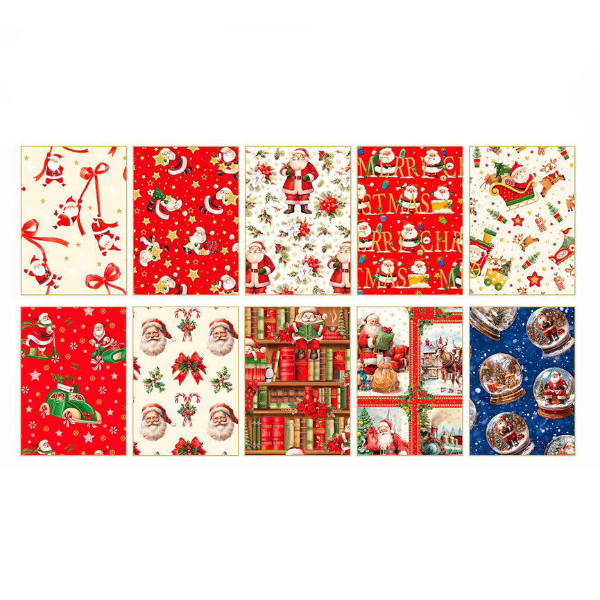 CARTA SCATOLE FG50 70X100NATALE SANTA CLAUS
