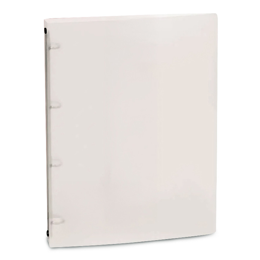 CARTELLA 4 ANELLI A4 PPL TRASP.NEUTRO D25 61291