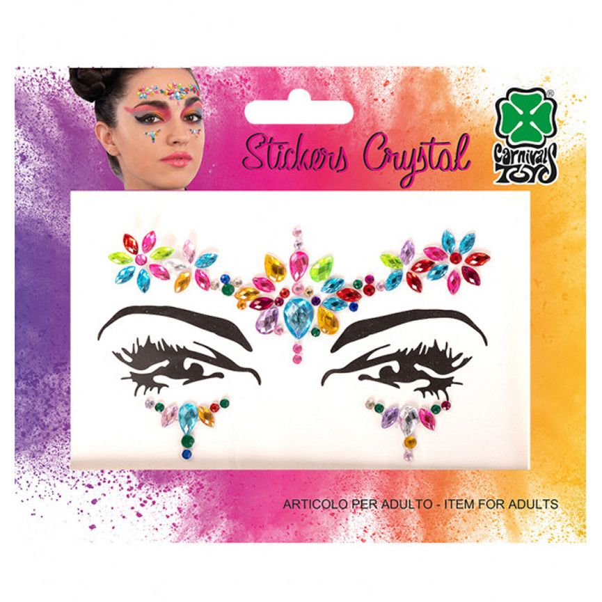 CARTELLA DECORAZIONI ADESIVE VISO CRYSTAL 09651