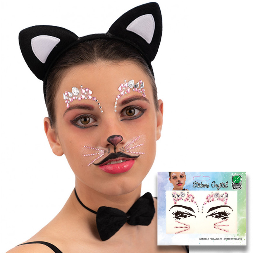 CARTELLA DECORAZIONI ADESIVE VISO CRYSTAL 09653