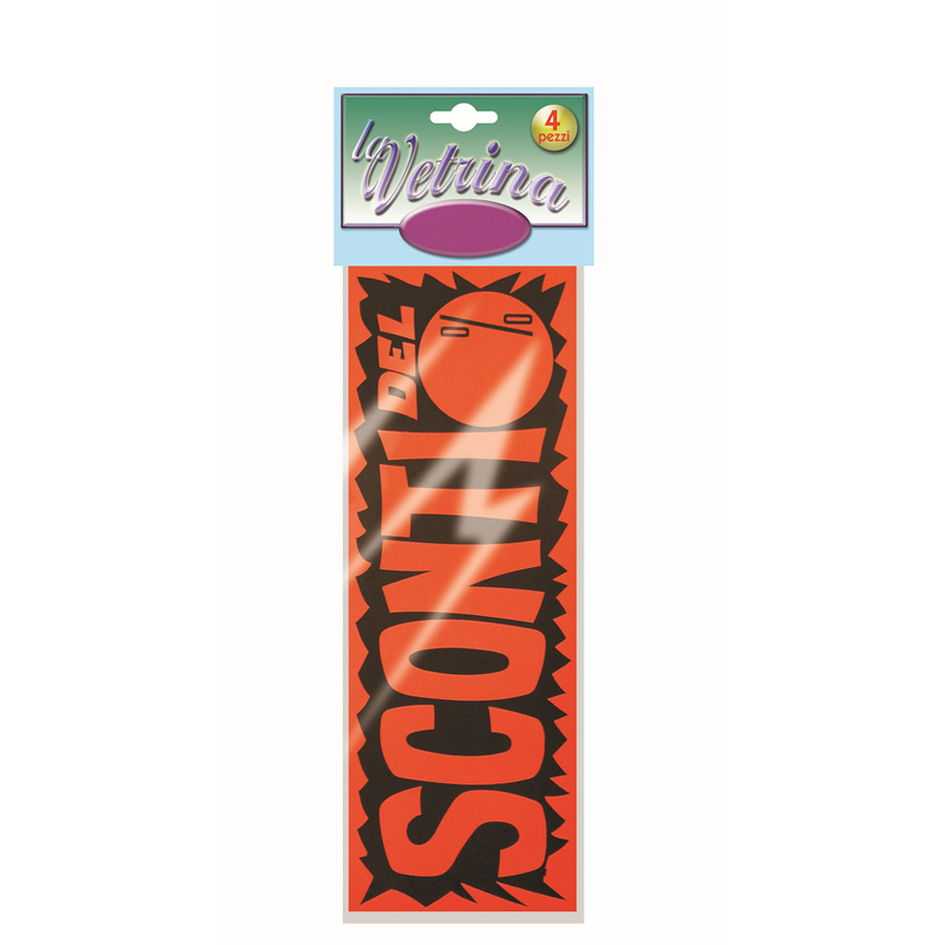 CARTELLO SCONTO DEL...% BUSTA 4PZ 06034