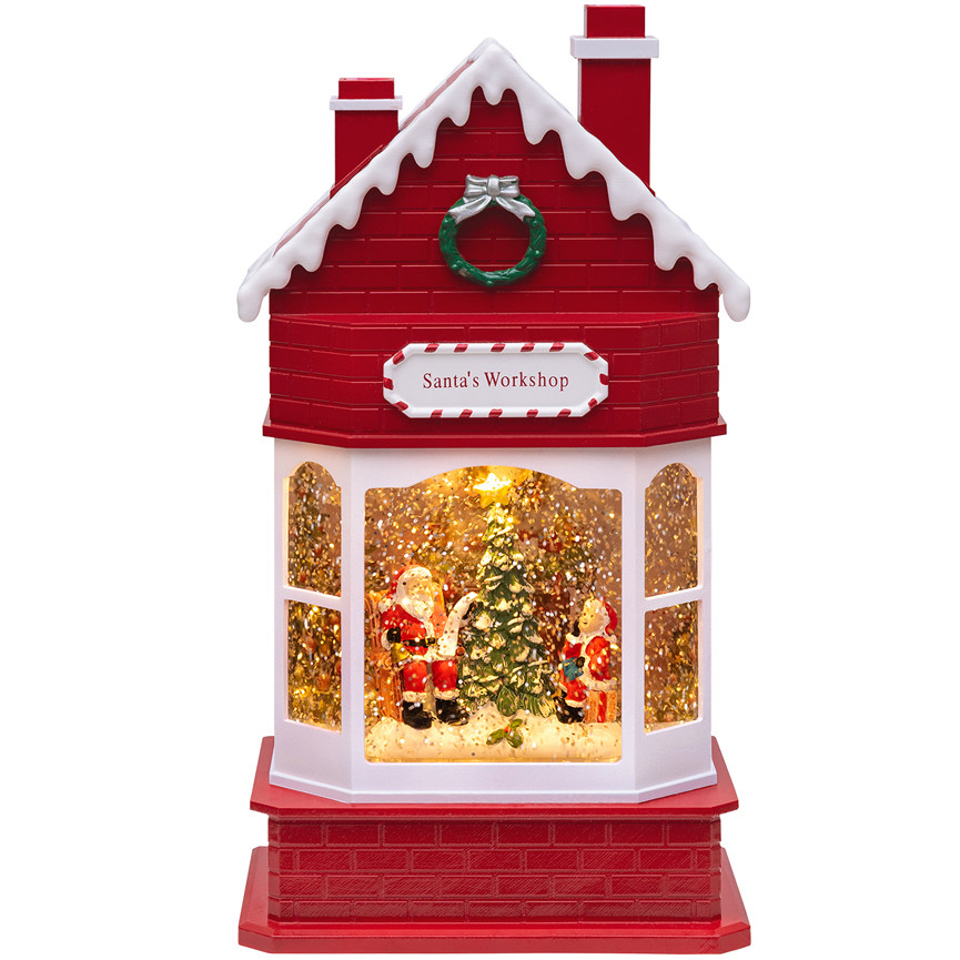 CASA B.NATALE C/LED E MUSICA BATTER.H28CM 79496