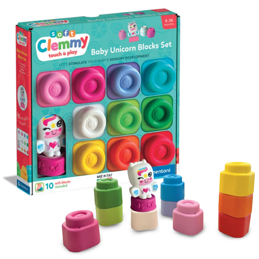 CLEMMY MATTONCINI MORBIDISET UNICORNO 10PZ 17630