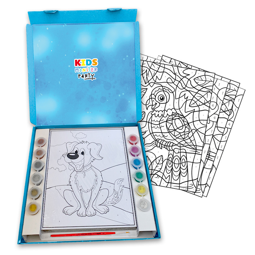 COLORING SET COLOR BY NUMBER T.UNITA KIDS 63637