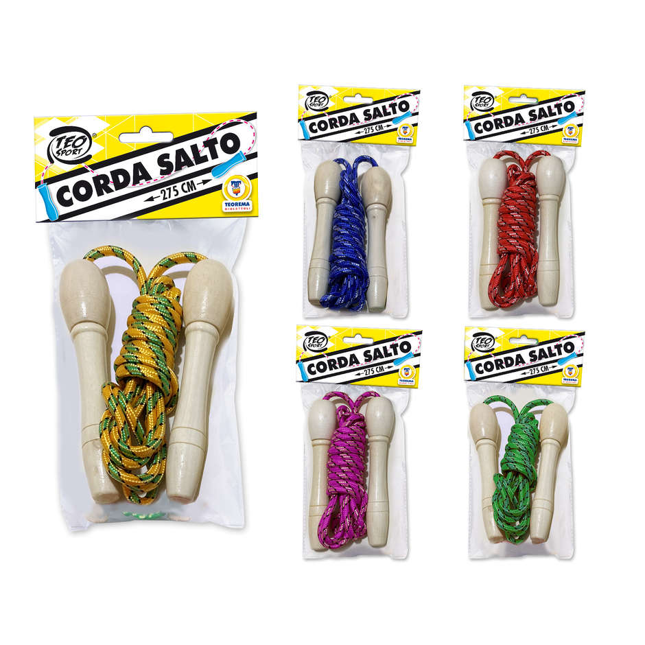 CORDA SALTO 275CM 5 COLORI ASSORTITI 51987