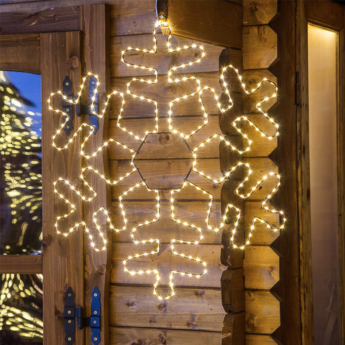 CRISTALLO NEVE 58CM 360LED BIA/C L.FISSA 45293