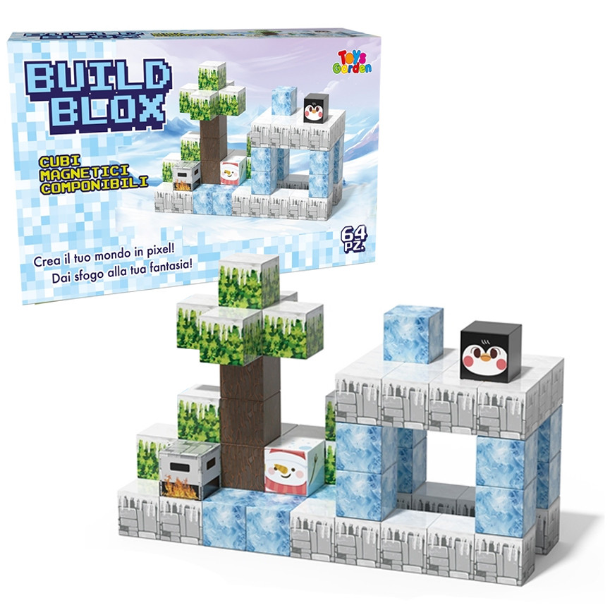 CUBI MAGNETICI COMPONIBILI INVERNO 64PZ 28528