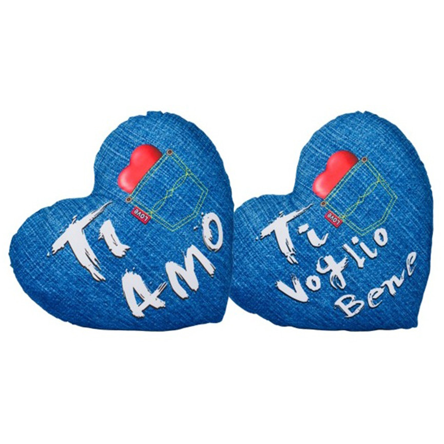 CUORE TESSUTO STAMPA JEANS 32CM 2ASS.26462