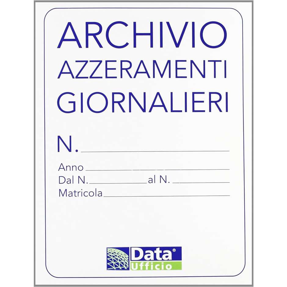DATA 1820AZ0 CARTELLE AZZERAMENTI GIORNALIERI 57MM