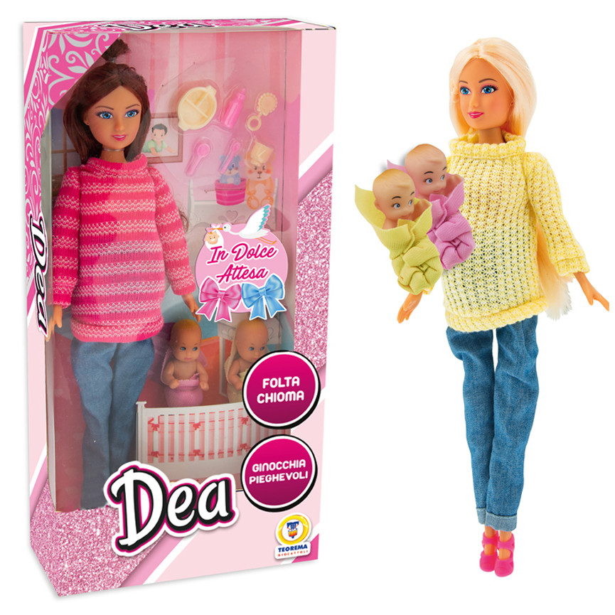 DEA BAMBOLA DOLCE ATTESA GEMELLINI 29CM 66821