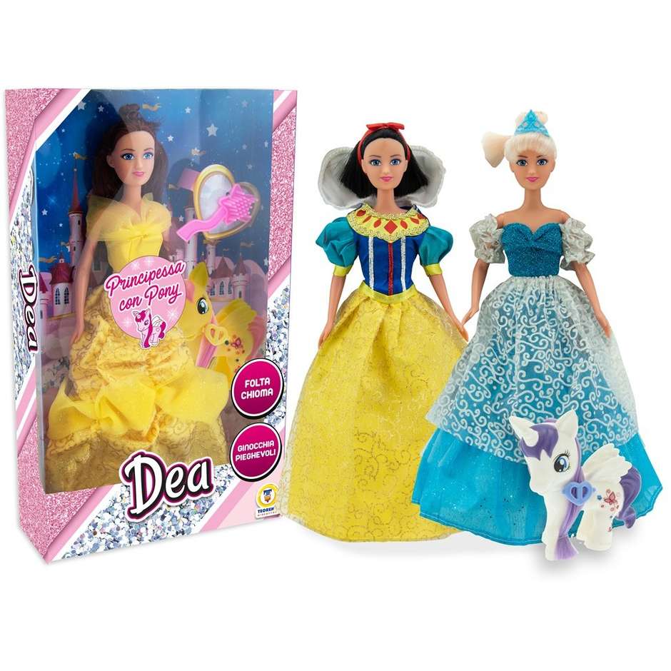 DEA PRINCIPESSA CON UNICORNO 3 ASS 31CM 67398