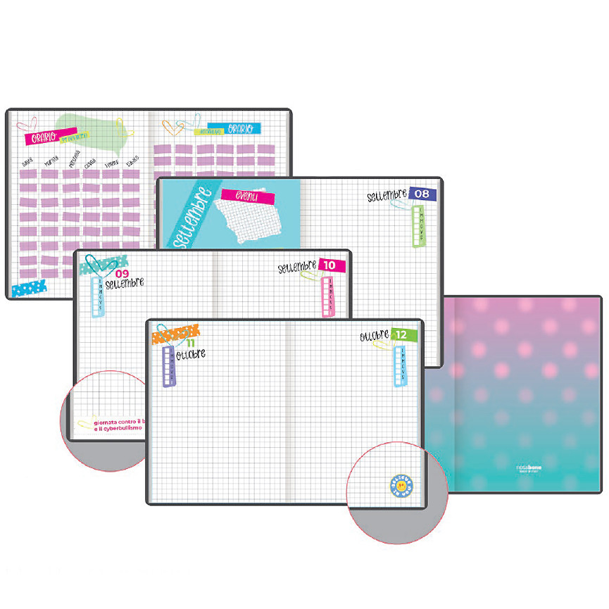 DIARIO 9 MESI GIRLS TRENDY 13X17 NON DATATO