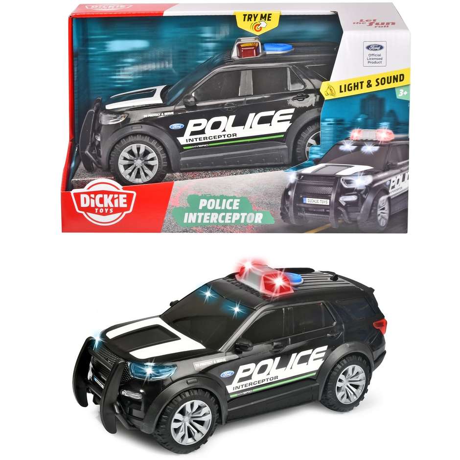 DICKIE FORD POLICE INTERCEPTOR LUCI/SUONI 25CM