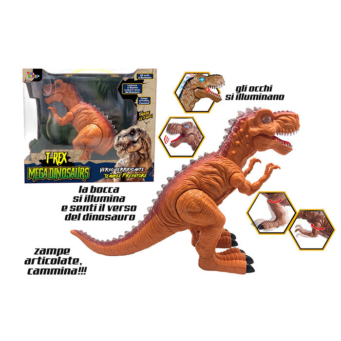 DINOSAURO T-REX CAMMINANTE LUCI/SUONI
