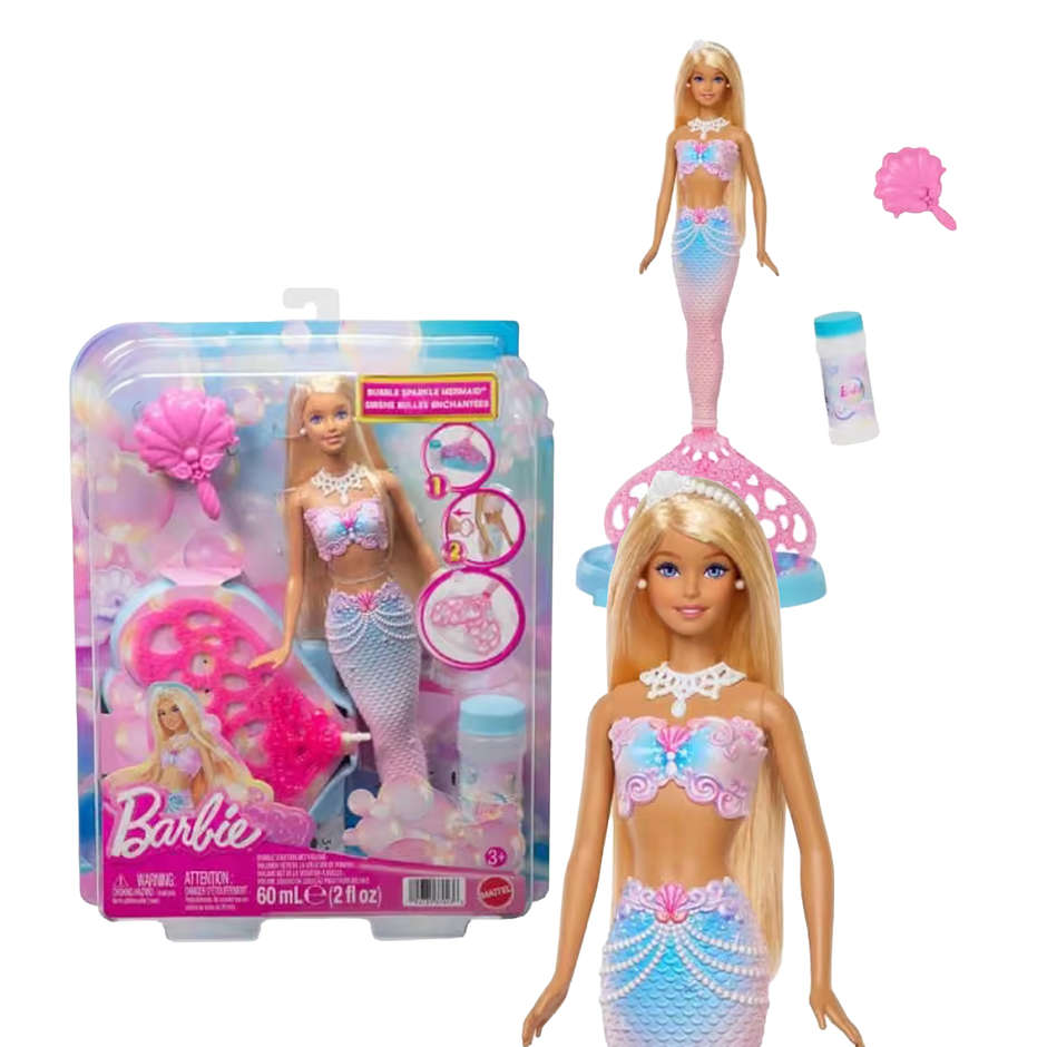 DISNEY BARBIE SIRENA MAGICHE BOLLE JLW56