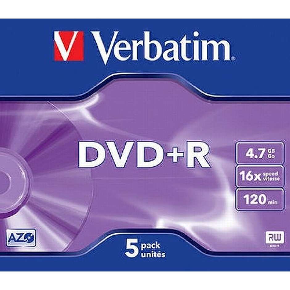 DVD+R 120 MINUTI 16X 4.7GB RISCRIVIBILI
