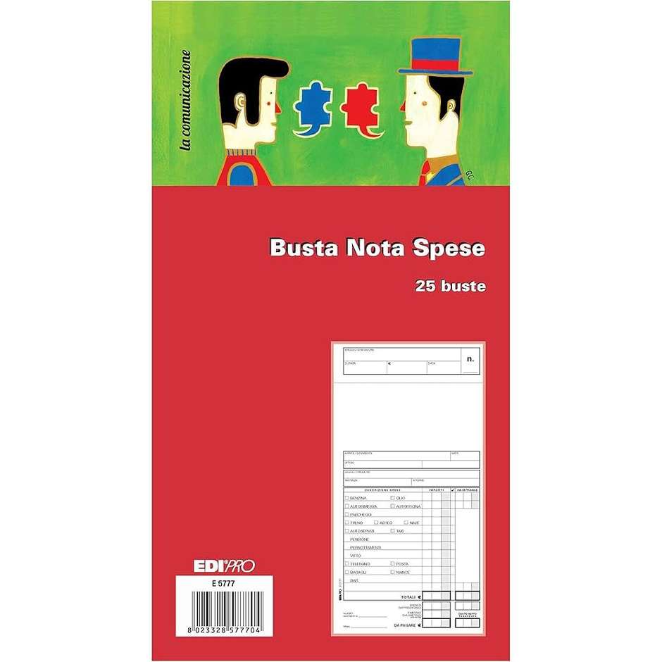EDIPRO E5777 NOTE SPESE BUSTA 25PZ 28X14,8 6666