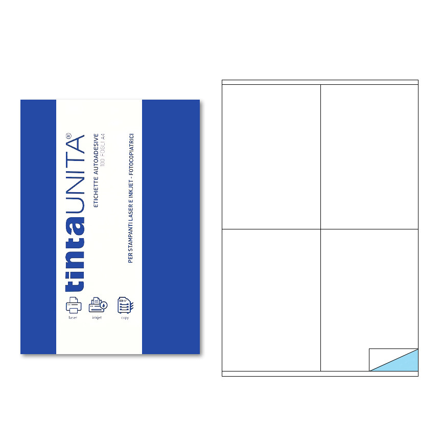 ETICHETTE A4 105X140 400PZ 100FG P505