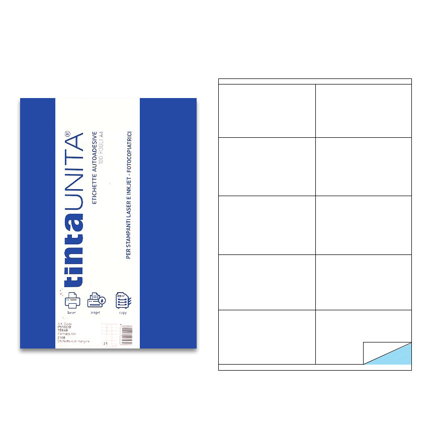 ETICHETTE A4 105X57 FG100 P580 ***