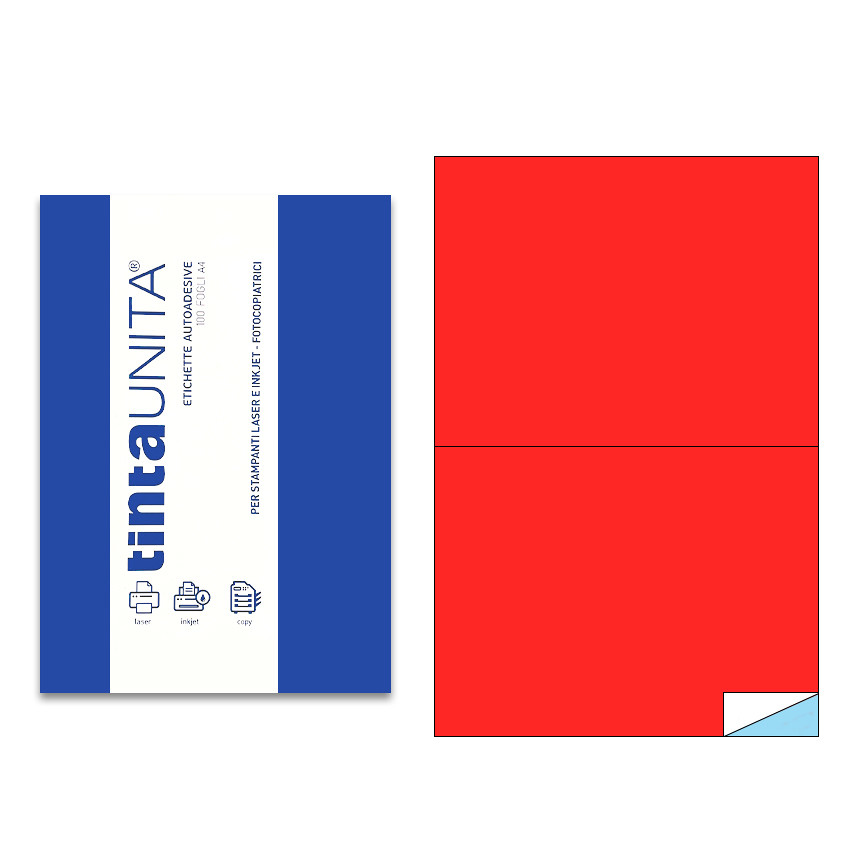 ETICHETTE A4 210X148 100FG ROSSE P509