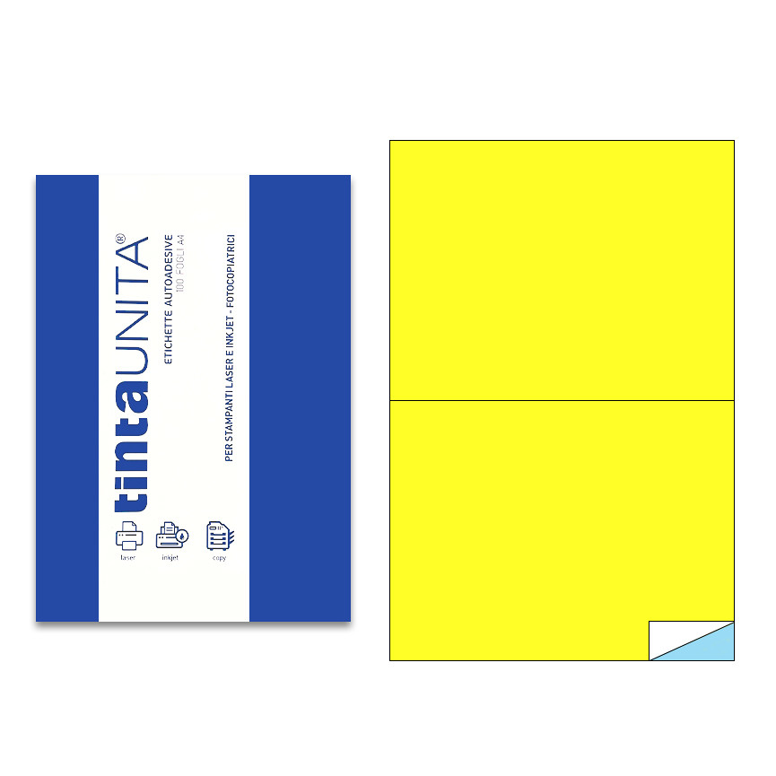 ETICHETTE A4 210X148 C509 P100 GIALLO