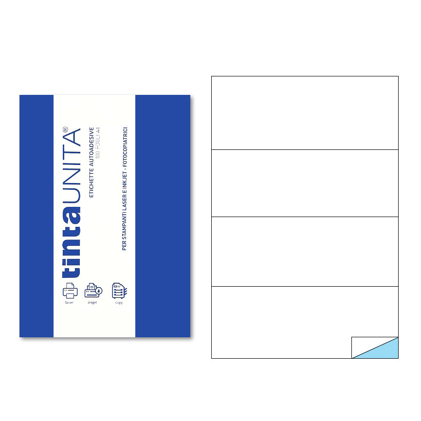 ETICHETTE A4 210X74 400PZ 100FG P564