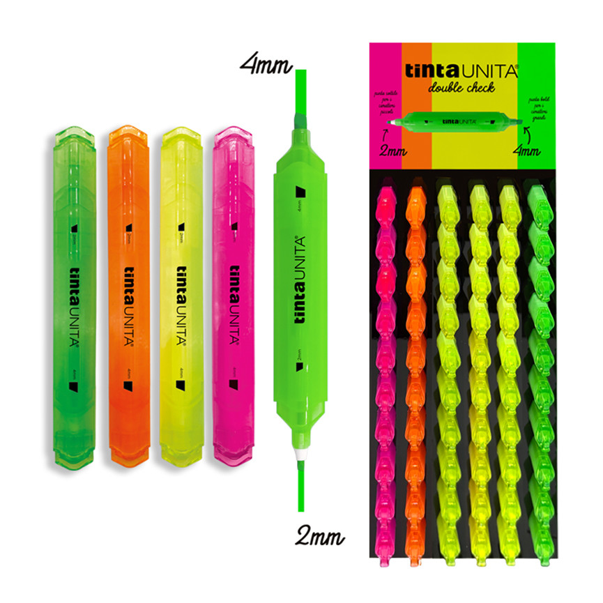 EVIDENZIATORE DOUBLE CHECK 2 PUNTE 2MM-4MM 63532