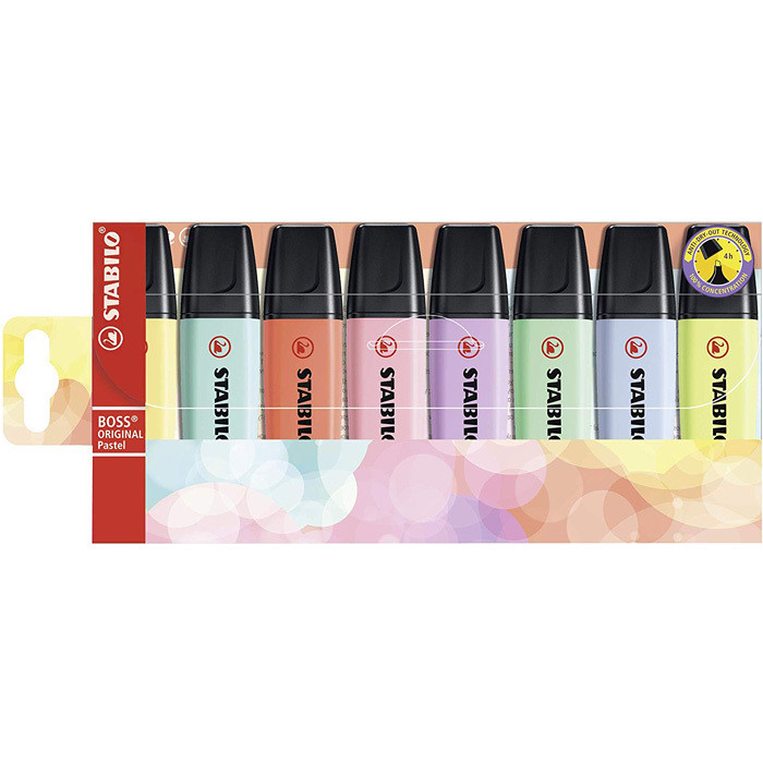 EVIDENZIATORE STABILO BOSS PASTEL BUSTA 8 PZ