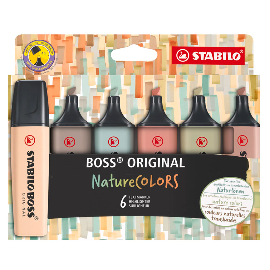 EVIDENZIATORI STABILO BOSS NATURE 6P 1xCO 70/6-2-2