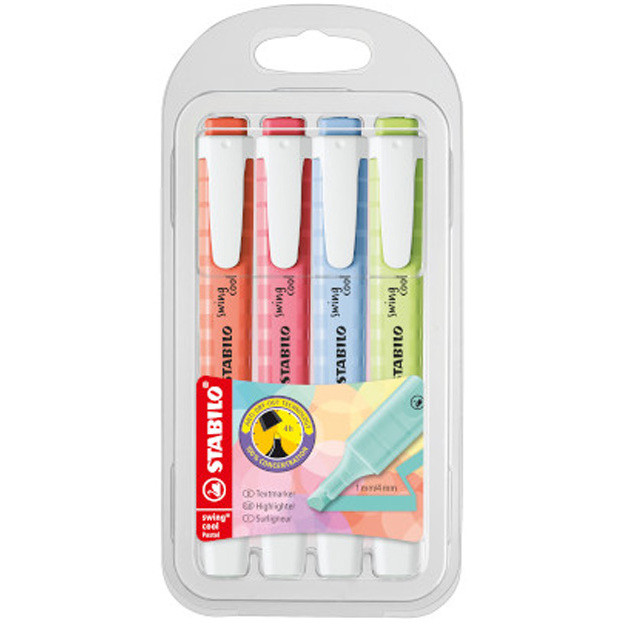 EVIDENZIATORI SWING PASTEL BS.4PZ 111/133/140/150