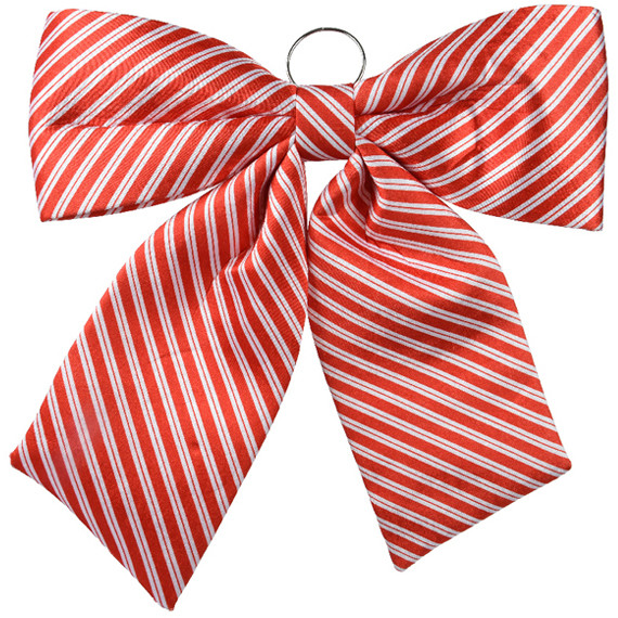 FIOCCO A RIGHE BIANCHE E ROSSE H52CM