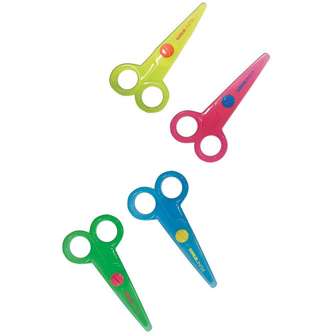 FORBICI BIMBI PLASTICA 4 COLORI DISPLAY