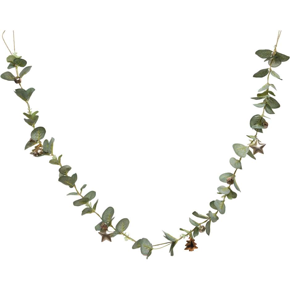 GHIRLANDA VERDE C/FOGLIE 150CM 521014