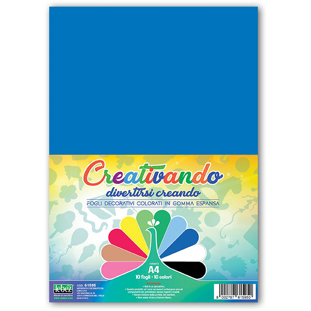 GOMMA EVA 210X297 10FG COLORI ASSORTITI