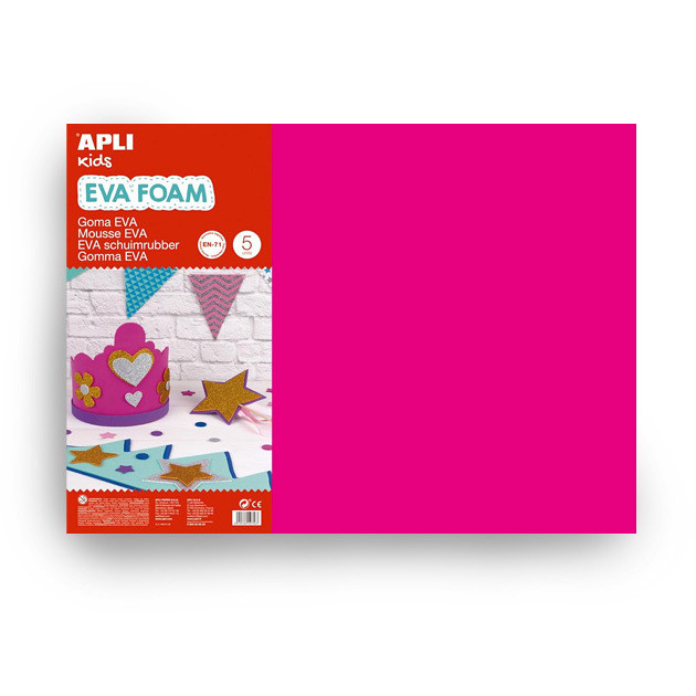 GOMMA EVA 400X600 5FG FUXIA