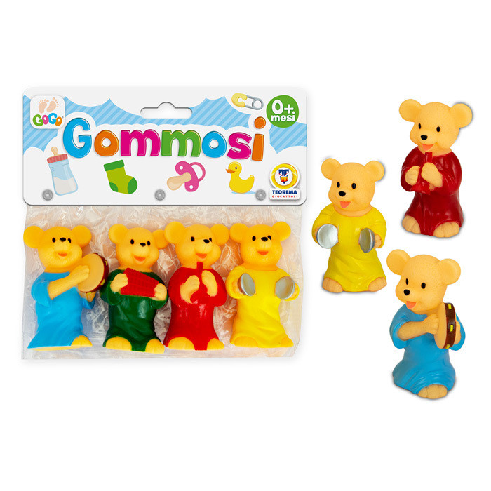 GOMMOLOSI TOPOLINI MUSICISTI 4PZ