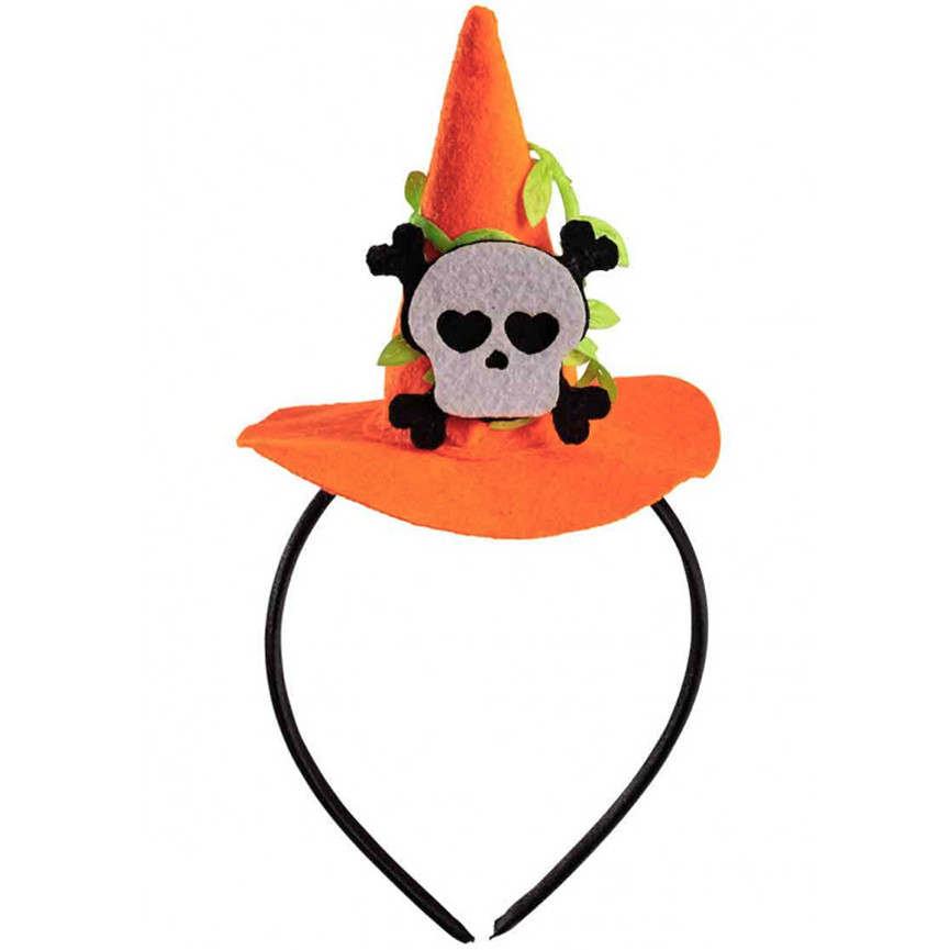 HALLOWEEN CERCHIETTO CAPPELLO STREGA FELTRO