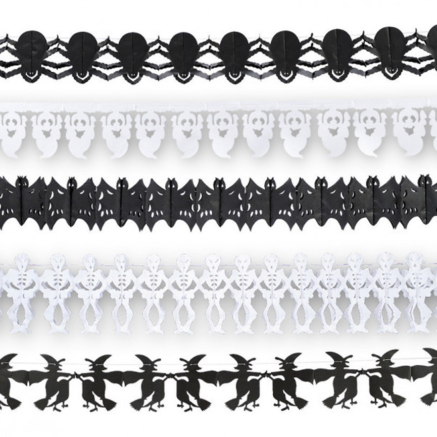 HALLOWEEN FESTONE CARTA MODELLI ASSORTITI 300CM