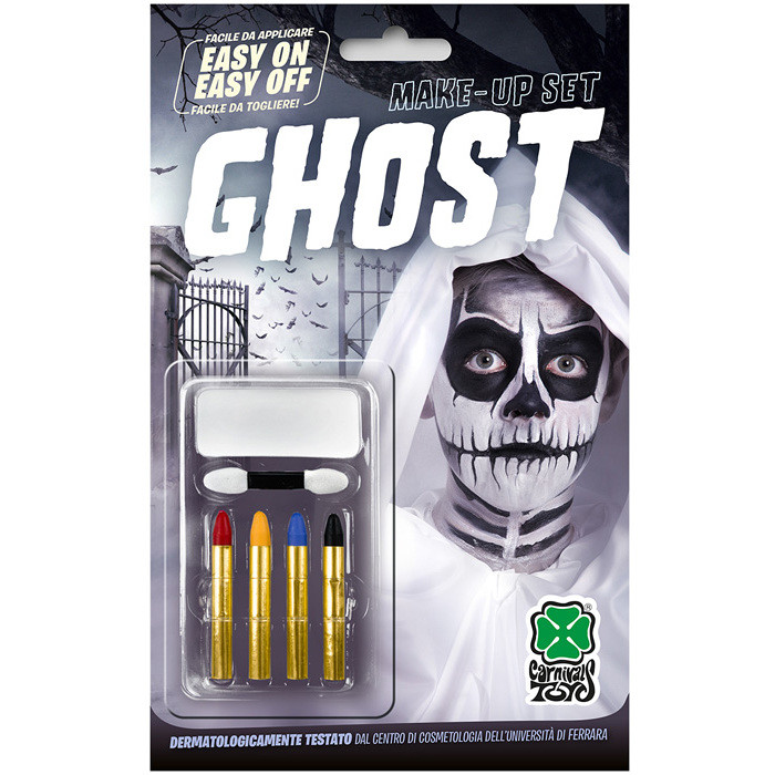 HALLOWEEN FONDOTINTA BIANCO FANTASMA + 4 MATITE