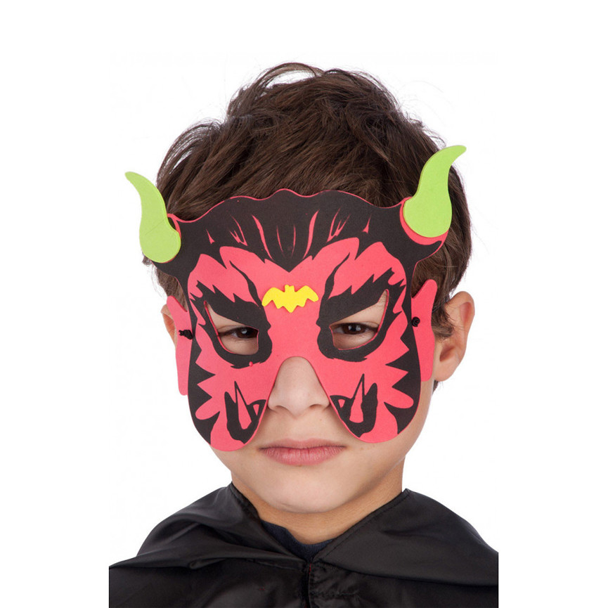 HALLOWEEN MASCHERA DIAVOLETTO BIMBO IN EVA