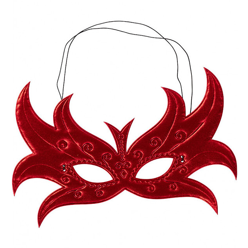 HALLOWEEN MASCHERA FARFALLA ROSSO METALLIZZATO
