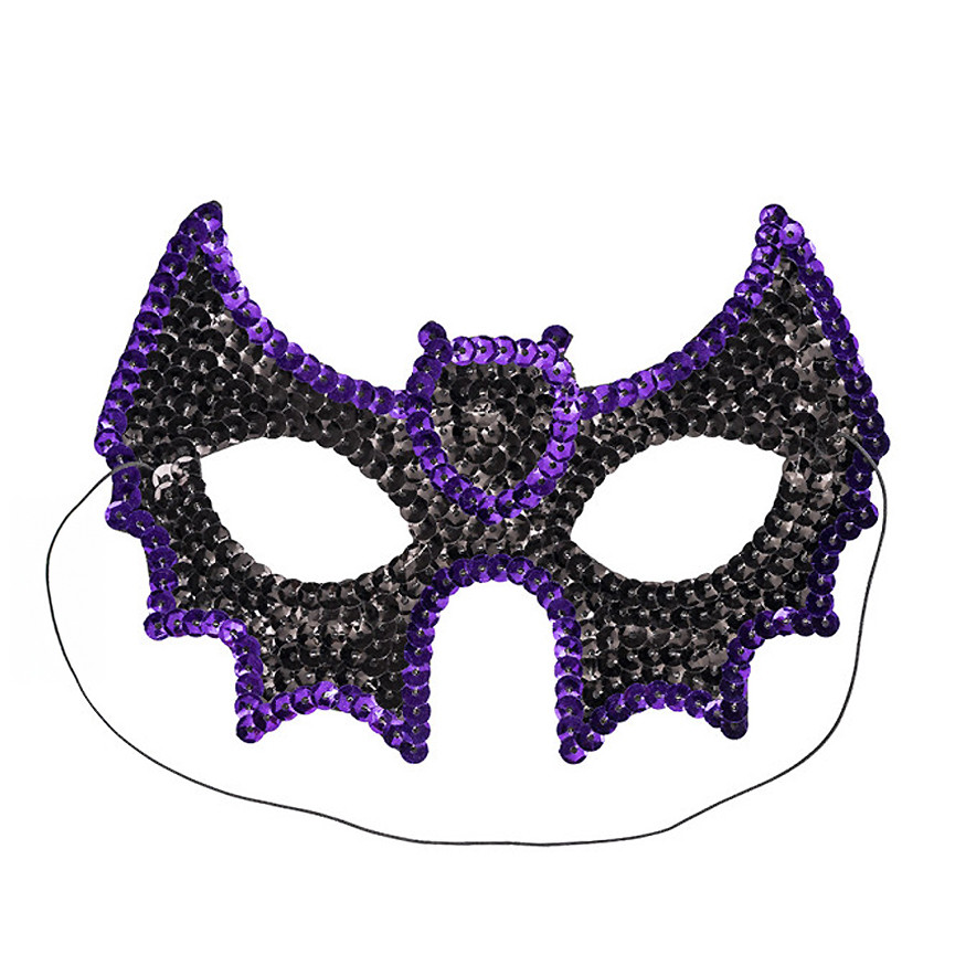 HALLOWEEN MASCHERA PAILLETTES PIPISTRELLO TESSUTO